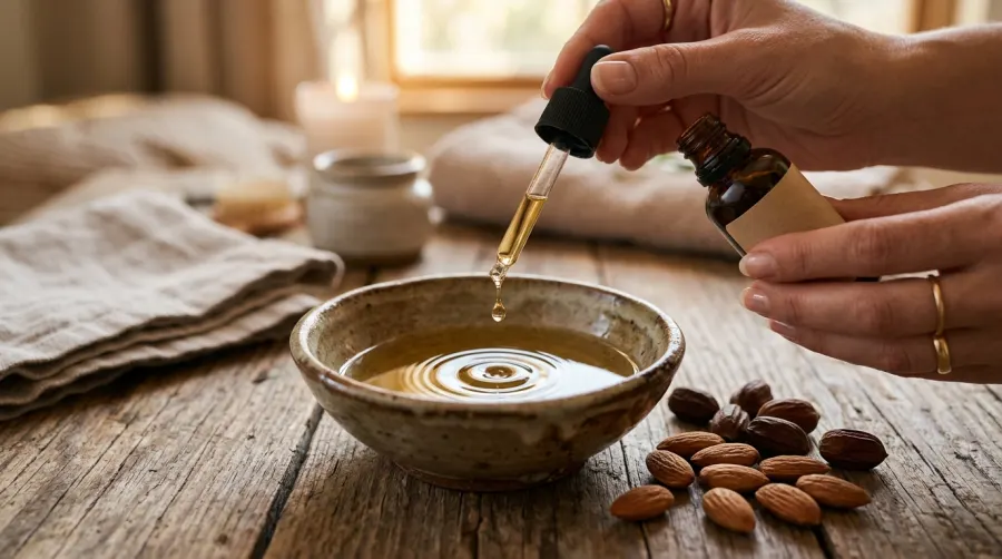 Mieszanie olejku herbacianego z olejem bazowym do paznokci