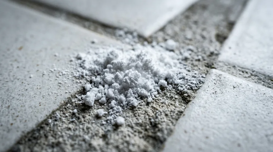 Rozsypana mieszanka proszku do pieczenia i cukru pudru