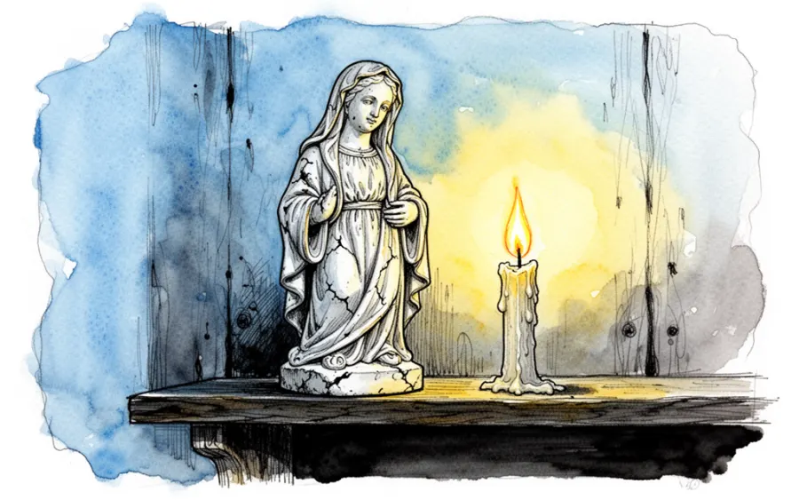 stara figurka matki boskiej sennik