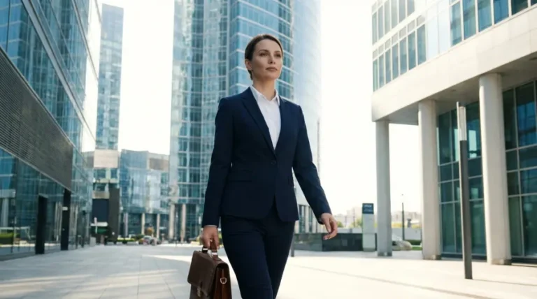 Klasyczny strój formalny damski w stylu business formal