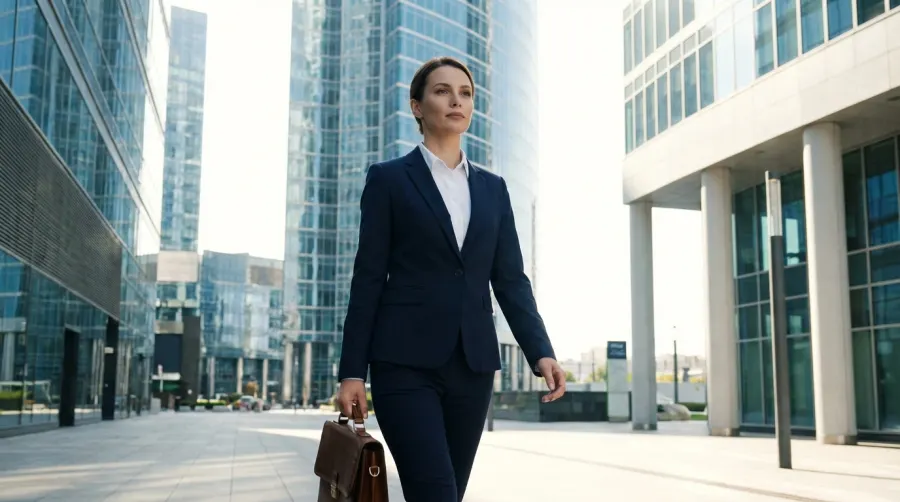 Klasyczny strój formalny damski w stylu business formal