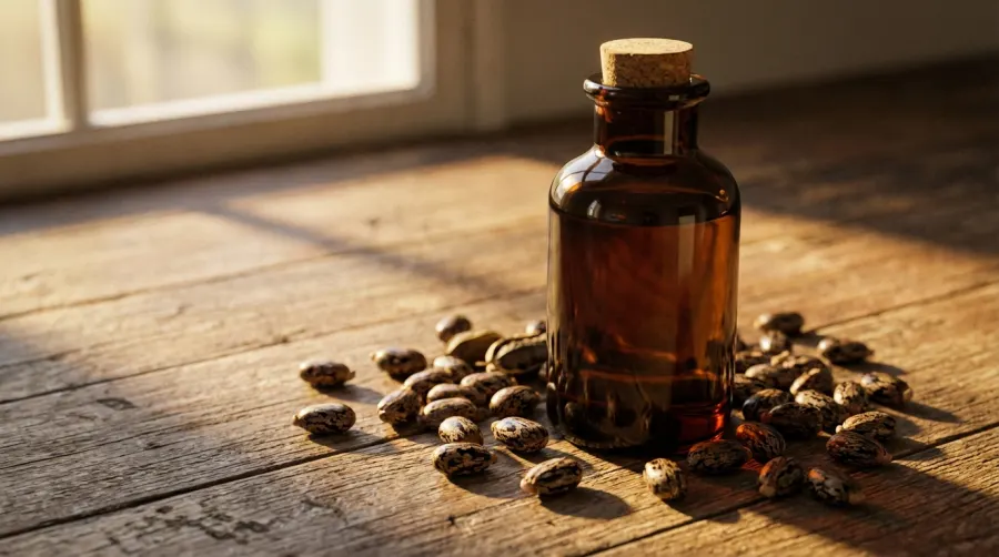 Nierafinowany olejek rycynowy i nasiona rącznika pospolitego