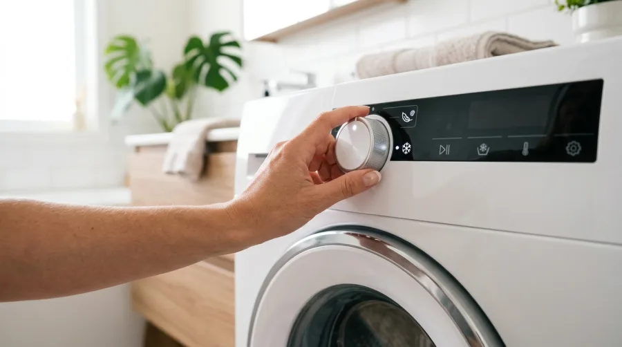 Ustawianie niskiej temperatury prania dla ubrań zabrudzonych farbą