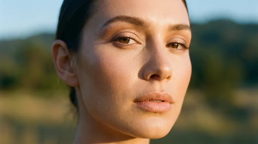 Delikatny makijaż w odcieniach nude na wesele