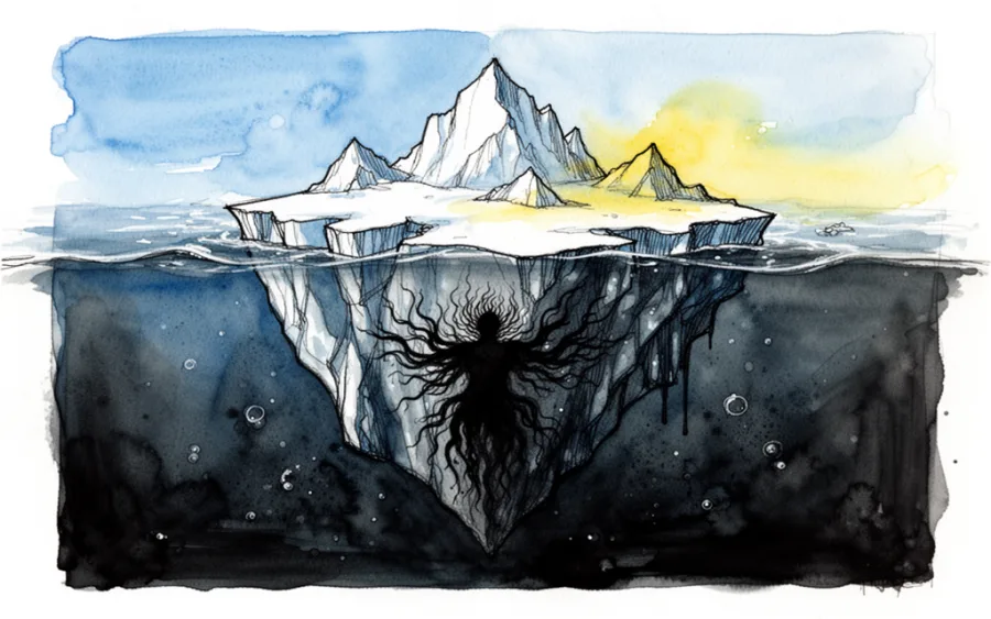 artystyczna wizja podświadomości i cienia w psychologii