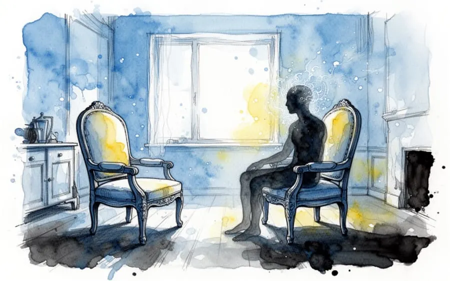 symboliczne spotkanie z własnym cieniem we śnie