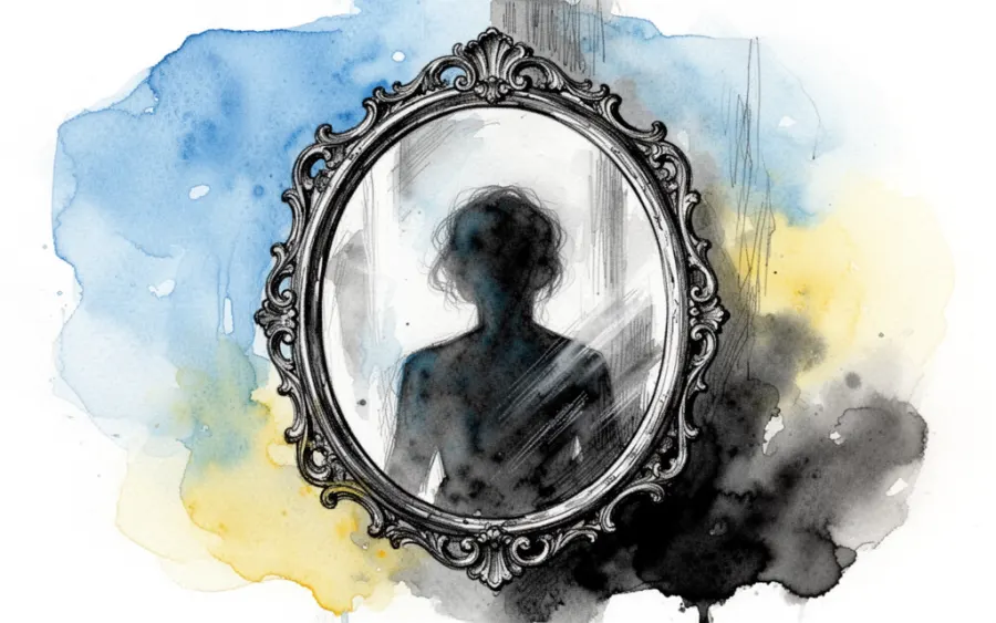 Lustro symbolizujące psychologiczne znaczenie snu o bieliźnie