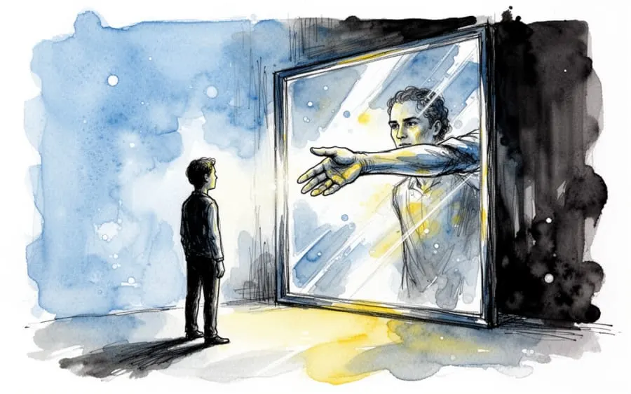 lustrzane odbicie podaje pomocną dłoń psychologia snu