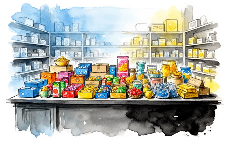 pełna lada sklepowa sennik bogactwo