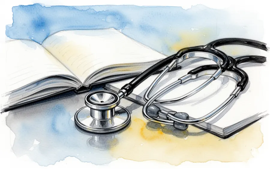 Stetoskop i notatnik sennik diagnoza
