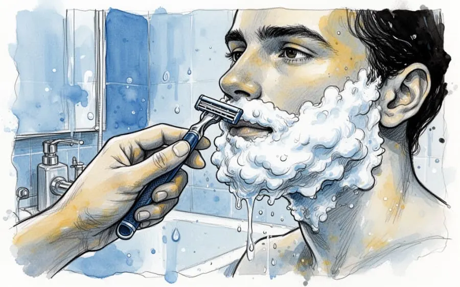 sennik golenie brody twarzy