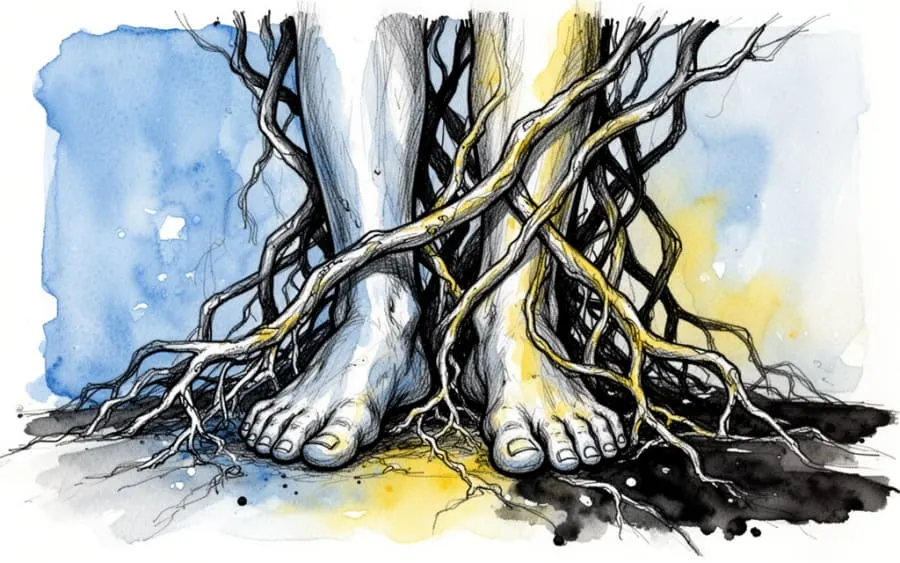 Ciężkie nogi we śnie symbol paraliżu sennego