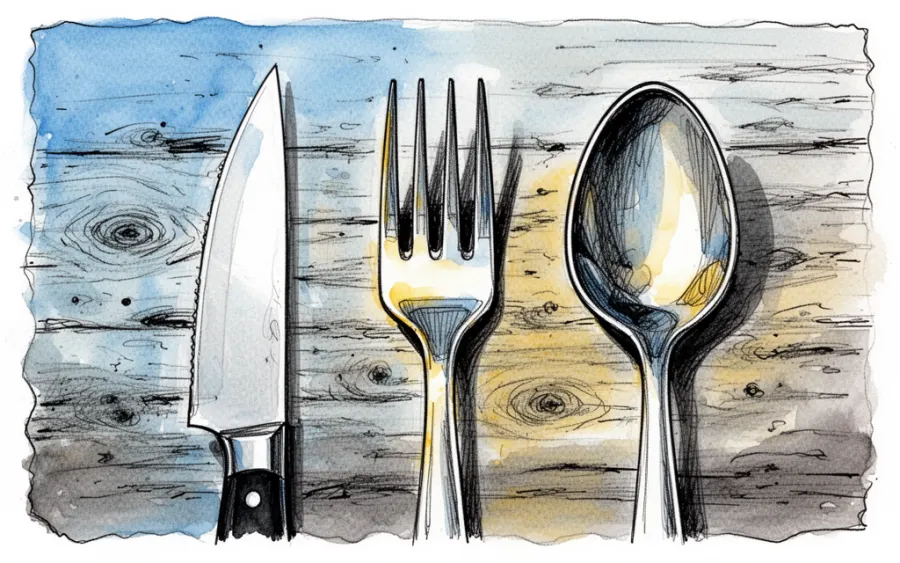 Nóż widelec łyżka symbolika snu różnice