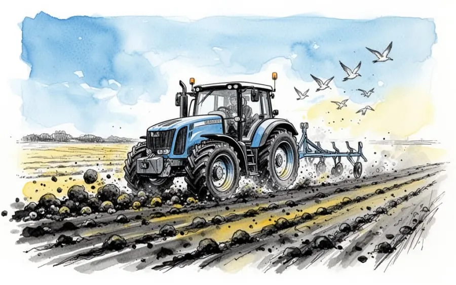 traktor orzący pole interpretacja snu