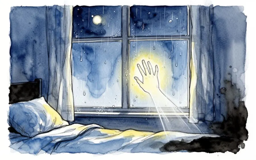 Sennik pukanie w okno w nocy