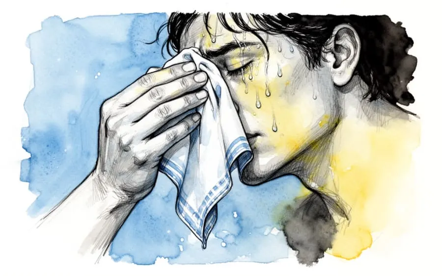 Ocieranie potu z czoła sennik