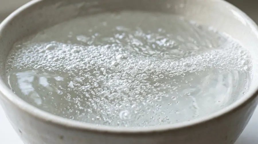 Musująca woda z sodą i octem do stóp
