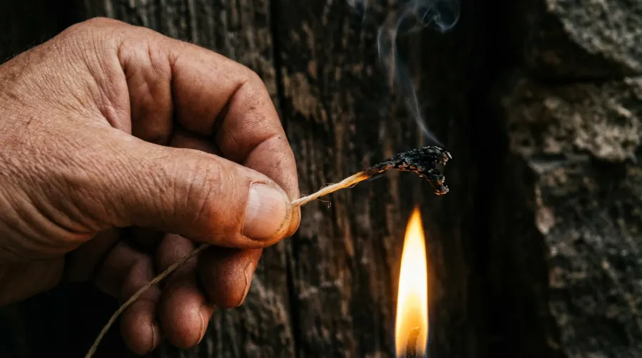 Sprawdzanie autentyczności jedwabiu za pomocą płomienia