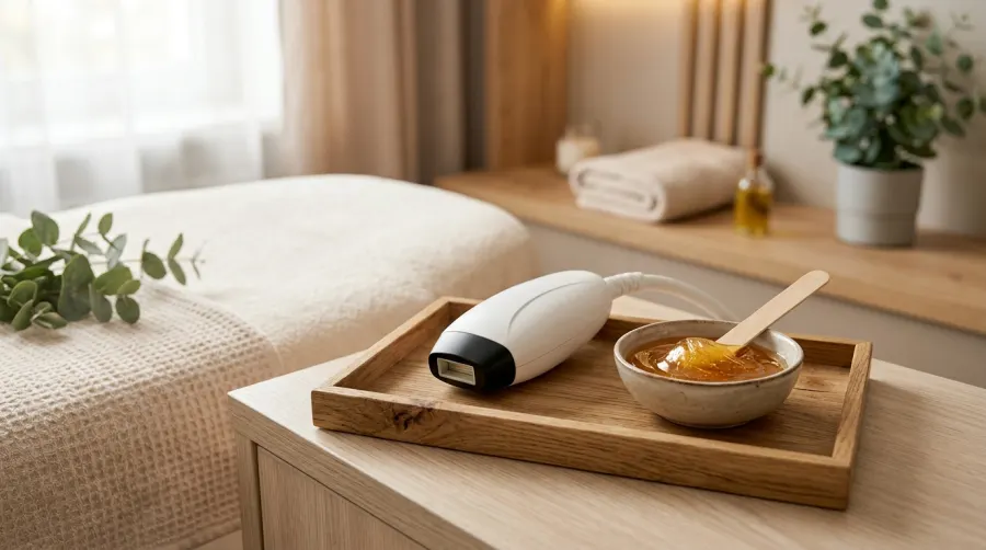 Kosmetyczna pasta cukrowa i głowica lasera do trwałej depilacji