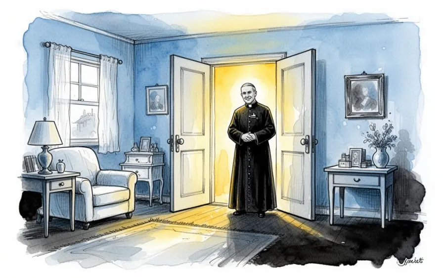 ksiądz po kolędzie w domu sennik