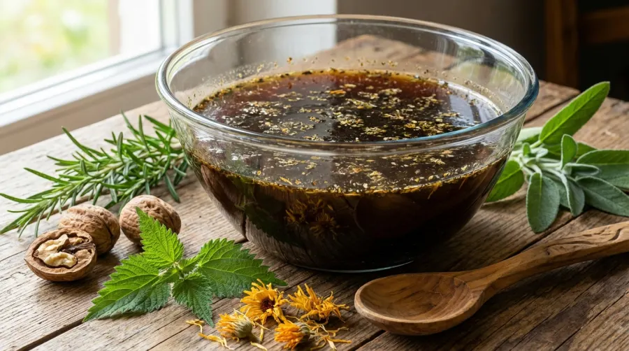 Ziołowy wywar do naturalnej koloryzacji siwych pasm