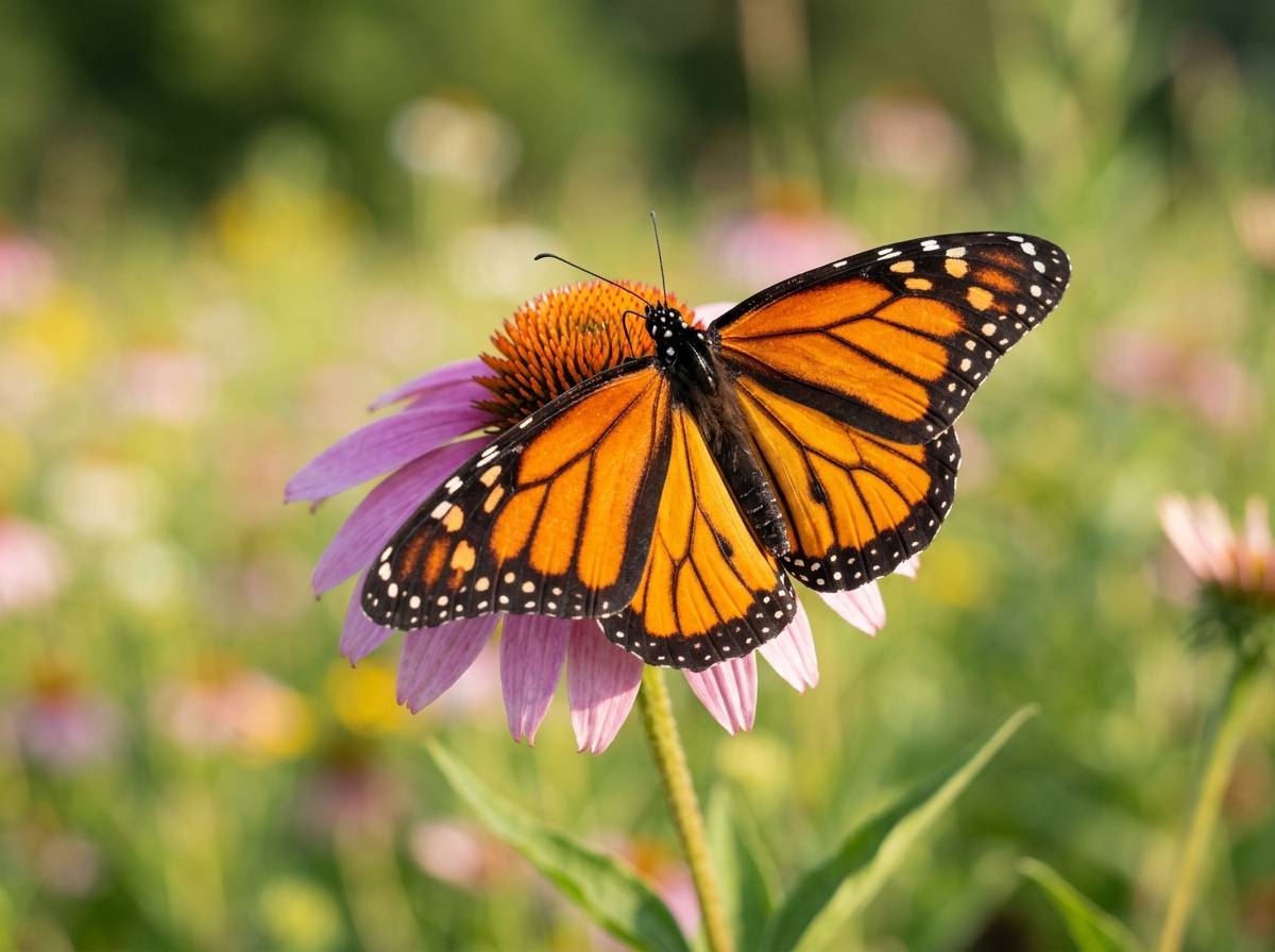 Motyl z rozłożonymi skrzydłami jako symbol przemiany i odrodzenia uczucia